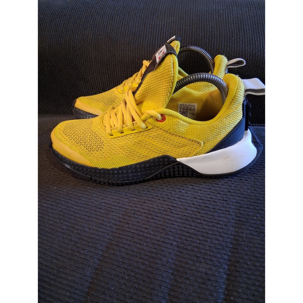ADIDAS X LEGO PRO J YELLOW TRAINERS SIZE 6 Mens MESH KNIT GYM RUNNING GW3009